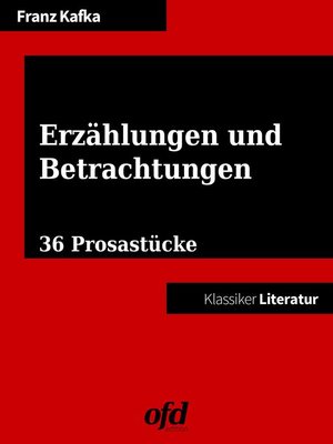 cover image of Erzählungen und Betrachtungen